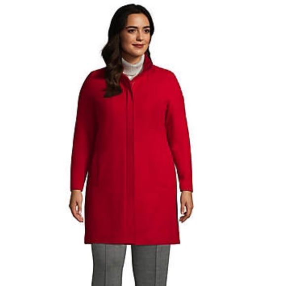 Lands End Plus Size Insulated Wool Coat - Picture 5 of 11